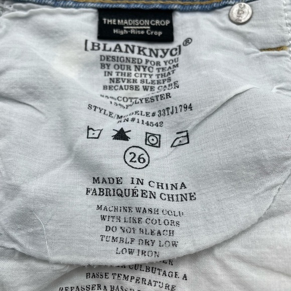 BLANK NYC Madison Ripped‎ High Waist Crop Jeans - Picture 9 of 9